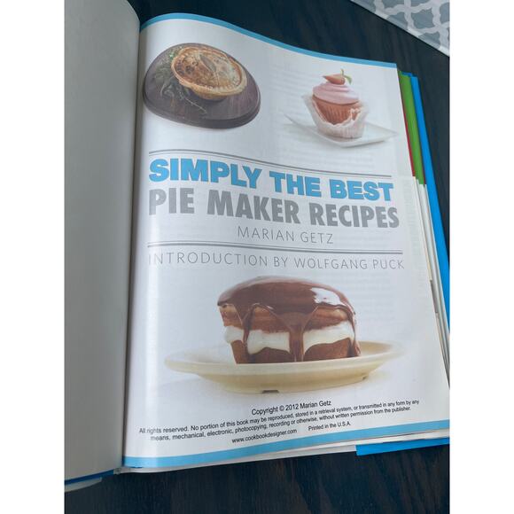 Simply the Best Pie Maker Recipes by Marian Getz Hardcover Book Pre-Loved - Picture 7 of 9